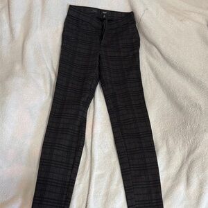 Women's Black Plaid Pants